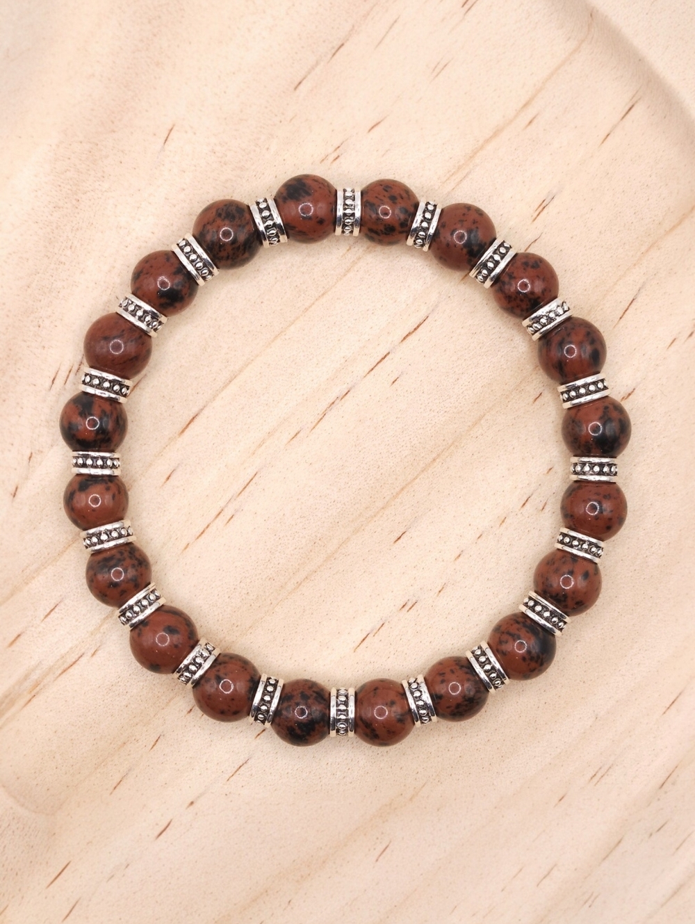 Mahoghany Obsidian Natural Gemstone Bracelet